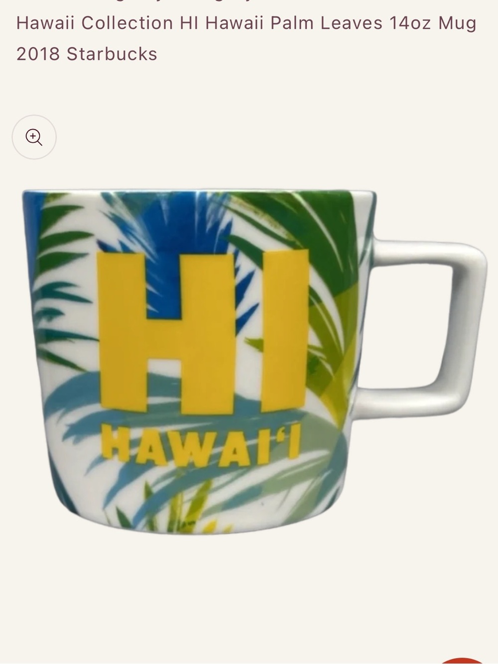 Starbucks Preowned good/excellent condition 
Hawaii, Tropical, 2016
Size 14 oz.